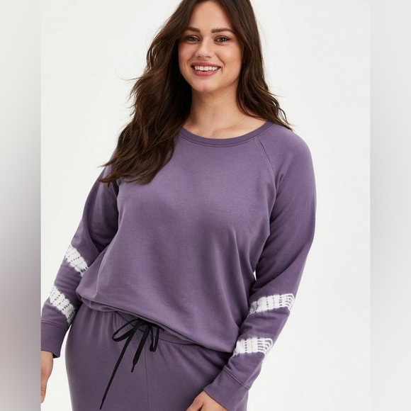 Women’s Torrid French Terry Crew Neck Long Sleeve Active Sweatshirt. Size 1X - Picture 6 of 6